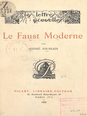 cover image of Le Faust moderne